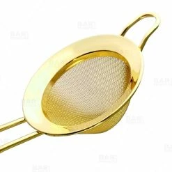 New 🤩 Bars BarConic® Fine Mesh Strainer - Gold Plated 🎉 -BARS Shop mesh strainer gold bpc 800 close up 2 1 800x