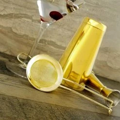 New 🤩 Bars BarConic® Fine Mesh Strainer - Gold Plated 🎉 -BARS Shop mesh strainer gold bpc 800 display 1 1 800x