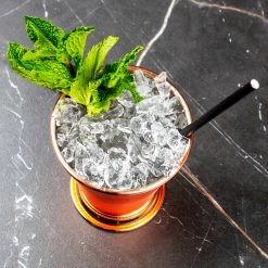 Flash Sale 👍 Bars BarConic® Mint Julep Cup - Copper Plated - 12 Ounce ⭐ -BARS Shop mint julip cup scene2 800x