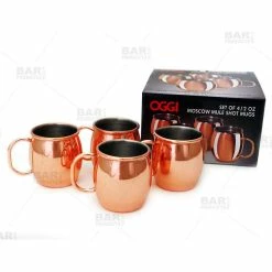 Wholesale ❤️ Bars Copper Moscow Mule Mini 2 Ounce Shot Cups - 4 Pack 👍