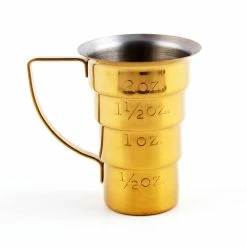 Promo 🎁 Bars Color Options - Olea™ Multi Stepped Jigger With Handle ⌛ -BARS Shop multi steeped gold 800x