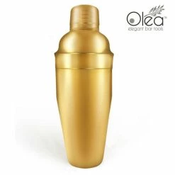Hot Sale ❤️ Bars Olea™ Gold Plated 3-Piece Cocktail Shaker Deluxe - 24 Ounce ✔️