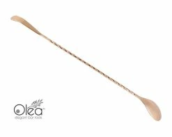 Best deal 😉 Bars Olea™ Bar Spoon - Copper Plated With Bent Tip (30cm) 🔔 -BARS Shop olea copper bar spoon bent tip 30 7 800x