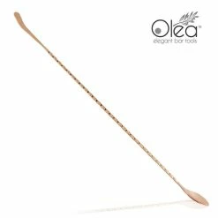 New 💯 Bars Olea™ Bar Spoon - Copper Plated With Bent Tip (40cm) 😀