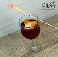 Promo 💯 Bars Olea™ Bar Spoon - Copper Plated With Bent Tip (50cm) 🛒 -BARS Shop olea copper bar spoon bent tip 50 11 800x