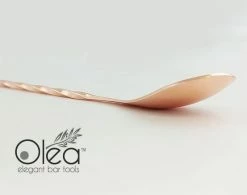 Cheap 😀 Bars Olea™ Bar Spoon - Copper Plated With Trident Fork Tip (30cm) ✨ -BARS Shop olea copper bar spoon bent tip 5 3 800x