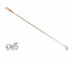 Promo 💯 Bars Olea™ Bar Spoon - Copper Plated With Bent Tip (50cm) 🛒 -BARS Shop olea copper bar spoon bent tip 7 800x