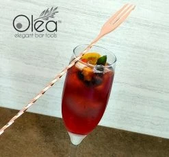 Deals 🌟 Bars Olea™ Bar Spoon - Copper Plated With Trident Fork Tip (50cm) ✔️ -BARS Shop olea copper bar spoon fork tip 50 11 800x