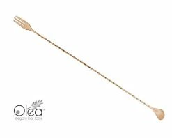 Deals 🌟 Bars Olea™ Bar Spoon - Copper Plated With Trident Fork Tip (50cm) ✔️ -BARS Shop olea copper bar spoon fork tip 7 800x