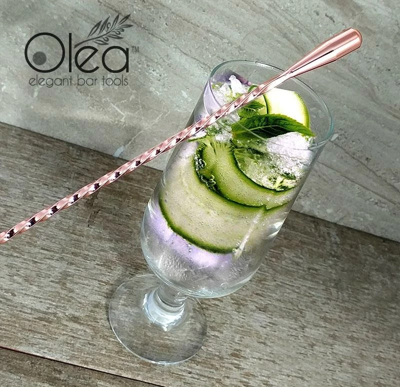 Flash Sale 🥰 Bars Olea™ Bar Spoon - Copper Plated With Weighted Tip (50cm) 🌟 4 Flash Sale 🥰 Bars Olea™ Bar Spoon - Copper Plated With Weighted Tip (50cm) 🌟 - Image 2