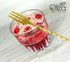 Top 10 😀 Bars Olea™ Bar Spoon - Gold Plated With Trident Fork Tip (30cm) 🤩 -BARS Shop olea gold bar spoon fork tip 30 11 800x