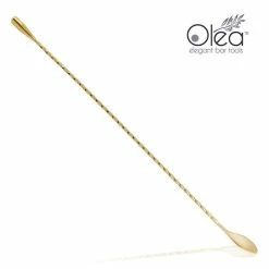 Best Sale 🔔 Bars Olea™ Bar Spoon - Gold Plated With Weighted Tip (40cm) 💯