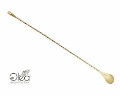 Best Sale 🔔 Bars Olea™ Bar Spoon - Gold Plated With Weighted Tip (40cm) 💯 -BARS Shop olea gold bar spoon weighted tip 40 7 800x