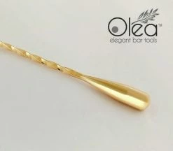Best Sale 🔔 Bars Olea™ Bar Spoon - Gold Plated With Weighted Tip (40cm) 💯 -BARS Shop olea gold bar spoon weighted tip 800x