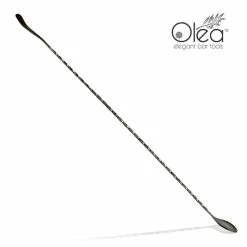 Outlet 😉 Bars Olea™ Bar Spoon - Gunmetal Plated With Bent Tip (50cm) 😀