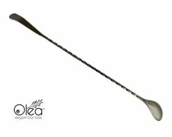 Deals 🌟 Bars Olea™ Bar Spoon - Gunmetal Plated With Bent Tip (30cm) 🔔 -BARS Shop olea gunmetal bar spoon bent tip 30 7a 800x