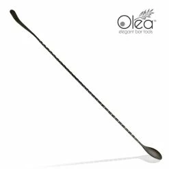 Deals 🛒 Bars Olea™ Bar Spoon - Gunmetal Plated With Bent Tip (40cm) ⭐