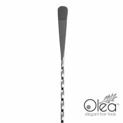 Deals 🌟 Bars Olea™ Bar Spoon - Gunmetal Plated With Bent Tip (30cm) 🔔 -BARS Shop olea gunmetal bar spoon bent tip 4 800x