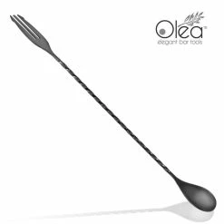 Deals 😍 Bars Olea™ Bar Spoon - Gunmetal Plated With Trident Fork Tip (30cm) 🎁