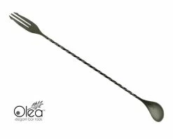 Deals 😍 Bars Olea™ Bar Spoon - Gunmetal Plated With Trident Fork Tip (30cm) 🎁 -BARS Shop olea gunmetal bar spoon fork tip 30 7a 800x