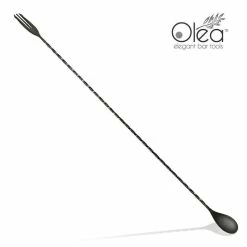 Outlet 🔔 Bars Olea™ Bar Spoon - Gunmetal Plated With Trident Fork Tip (50cm) 💯