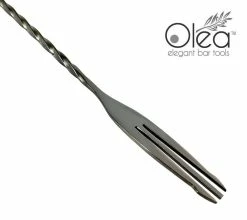 Outlet 🔔 Bars Olea™ Bar Spoon - Gunmetal Plated With Trident Fork Tip (50cm) 💯 -BARS Shop olea gunmetal bar spoon fork tip 6 2 800x