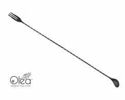 Outlet 🔔 Bars Olea™ Bar Spoon - Gunmetal Plated With Trident Fork Tip (50cm) 💯 -BARS Shop olea gunmetal bar spoon fork tip 7 800x