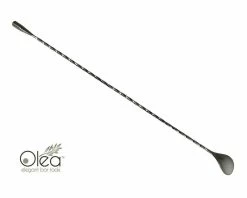 Best deal 🎉 Bars Olea™ Bar Spoon - Gunmetal Plated With Weighted Tip (40cm) 🎉 -BARS Shop olea gunmetal bar spoon weighted tip 40 7 800x
