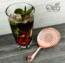 Best Pirce 😉 Bars Olea™ Julep Cocktail Strainer (Copper Plated) 💯 -BARS Shop olea julep strainer copper plated bpc 5 800x