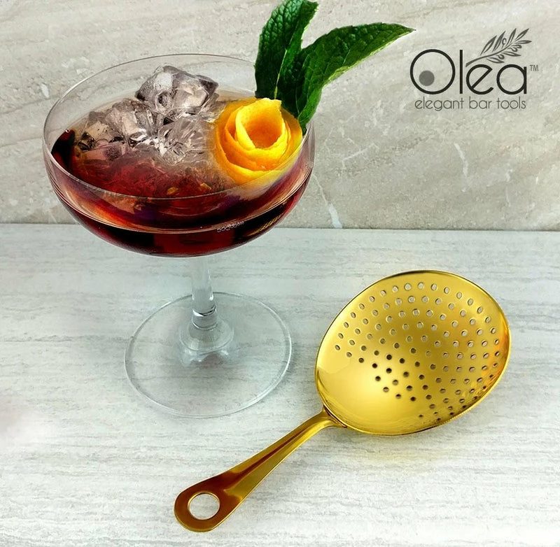 Discount 🔔 Bars Olea™ Julep Cocktail Strainer (Gold Plated) 🥰 4 Discount 🔔 Bars Olea™ Julep Cocktail Strainer (Gold Plated) 🥰 - Image 2