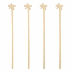 Discount 👏 Bars BarConic® Wooden Palm Tree Swizzle Sticks - 100 Pack ✨