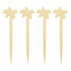 Buy 🔔 Bars BarConic® Wooden Palm Tree Cocktail Picks - 100 Pack 🌟