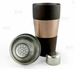Top 10 🎁 Bars Cocktail Shaker - 3 Piece Ribbed Espresso / Copper / Stainless Steel - 28 Ounce ✔️ -BARS Shop ribbed copper cocktail shaker bpc 3 800x