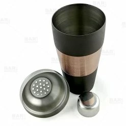 Top 10 🎁 Bars Cocktail Shaker - 3 Piece Ribbed Espresso / Copper / Stainless Steel - 28 Ounce ✔️ -BARS Shop ribbed copper cocktail shaker bpc 4 800x