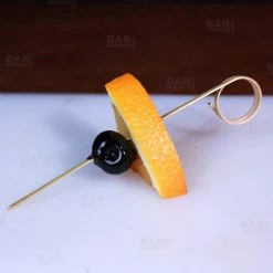 Deals 💯 Bars BarConic® Bamboo Cocktail Picks - Ring Shaped - (Pack Of 100) 🥰 -BARS Shop ring top bamboo cocktail pick with garnishes 800x