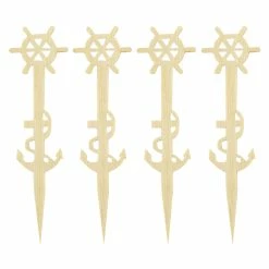 Best Pirce 💯 Bars BarConic® Wooden Sailor Cocktail Picks - 100 Pack 🔔