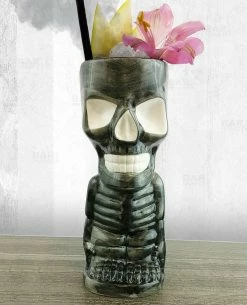 Best Sale 😀 Bars BarConic® Ceramic Skeleton Tiki Mug - 10oz 👏 -BARS Shop skeleton tiki mug bpc 1 800x