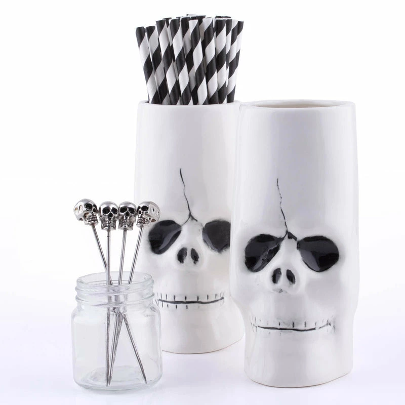 New 😍 Bars Skull Tiki Drinkware Gift Set 😍 3 New 😍 Bars Skull Tiki Drinkware Gift Set 😍
