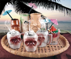 Wholesale ⭐ Bars Ceramic Skull Tiki Mug (10 Ounce) 🔔