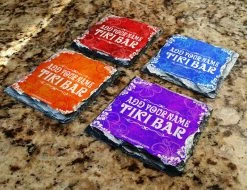 Outlet 🛒 Bars Tiki Themed CUSTOMIZABLE Rock Slate Coasters 🔔 -BARS Shop slate coaster tiki web 800x