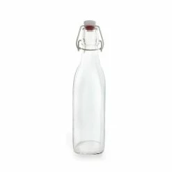 Cheap 🌟 Bars Swing Top Glass Bottle - Clear Square - 1 Liter Or 17 Ounce 🛒 -BARS Shop square clear bottle swing top bpc 17oz 800x