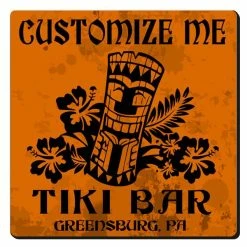Brand new 🔥 Bars CUSTOMIZABLE Coaster -Tiki Design - 3.5in Square Foam 💯 -BARS Shop square foam coaster org tiki web1 800x