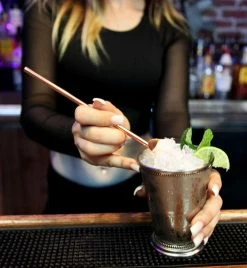 Top 10 ⌛ Bars Olea™ Copper Plated Straw Spoon ⌛ -BARS Shop straw sp cop copper spoon straw bartender bpc 800x