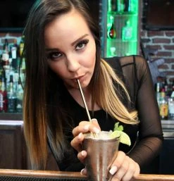 Best reviews of 🤩 Bars Olea™ Gold Plated Straw Spoon 😉 -BARS Shop straw sp gld gold straw spoon on drinking bpc 800x