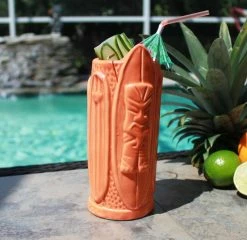 Deals 🛒 Bars Tiki Surf Mug- Orange 🔥 -BARS Shop surf style tiki mug cup pool 2 800x