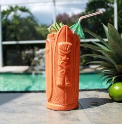 Deals 🛒 Bars Tiki Surf Mug- Orange 🔥 -BARS Shop surf style tiki mug cup pool 800x