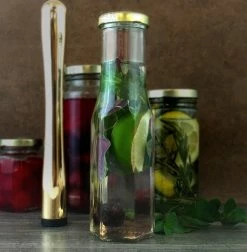 Outlet 🎁 Bars Craft Bartending Jar With Gold Lid - Tall Clear Hexagon - 8.5 Ounce 🤩 -BARS Shop tall hexagon craft bartending jar 8oz bpc 5 800x