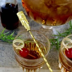 Best Pirce 🥰 Bars Bar Spoon - Tiki Butt Ku - Gold Plated - 40cm 😍 -BARS Shop tiki bar spoon gold bpc 5 800x