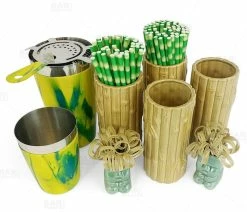 Buy 👍 Bars Bamboo Tiki Drinkware Bar Set 💯