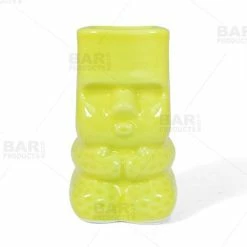 Cheapest ⭐ Bars BarConic® Ceramic Tiki Shots 🧨 -BARS Shop tiki man shot glass yellow front bpc 800x